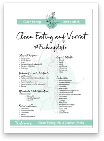 Gesunde Einkaufsliste Clean Eating Foodrevers zuckerfrei