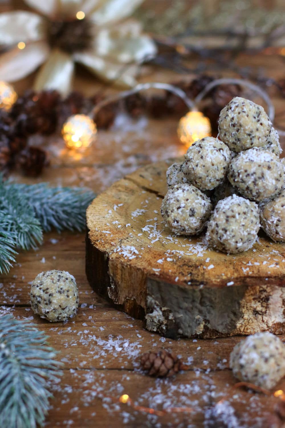 Weihnachtskugeln Energyballs Clean Eating Foodrevers Schneebälle