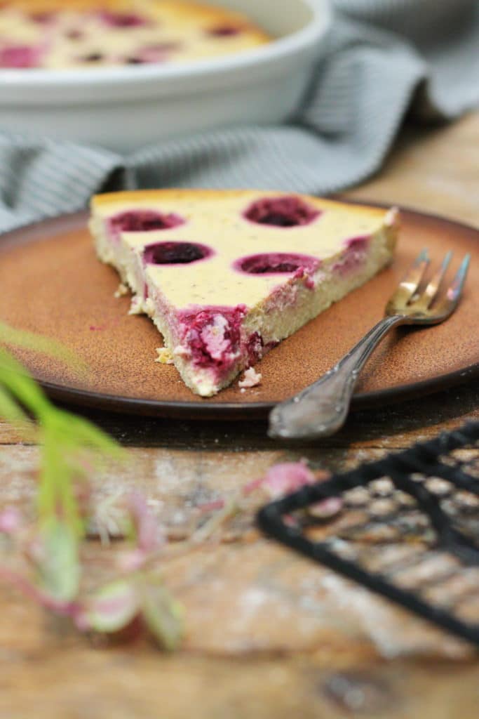 Gesunder Käsekuchen mit Kirschen ohne Zucker Clean Eating Foodrevers Pampered Chef Thermomix