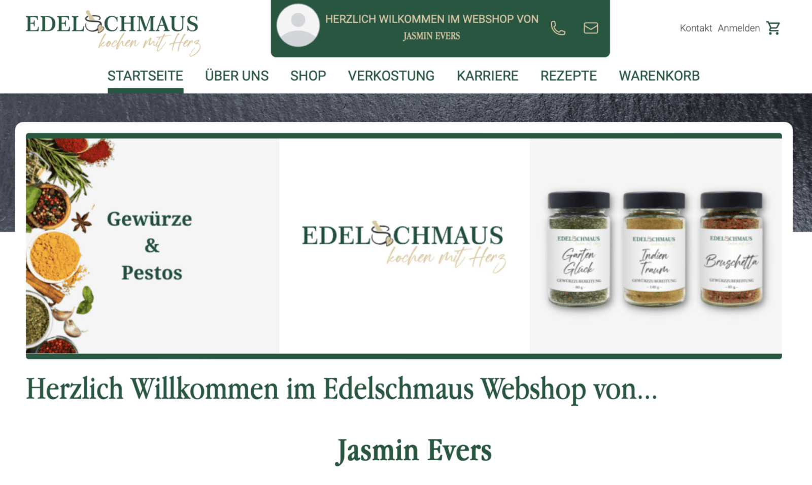 Edelschmaus Online Shop Jasmin Evers